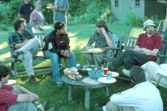 The crew is welcomed at a WODC potluck supper