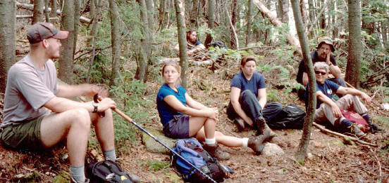 2001 Trail crew on intro hike
